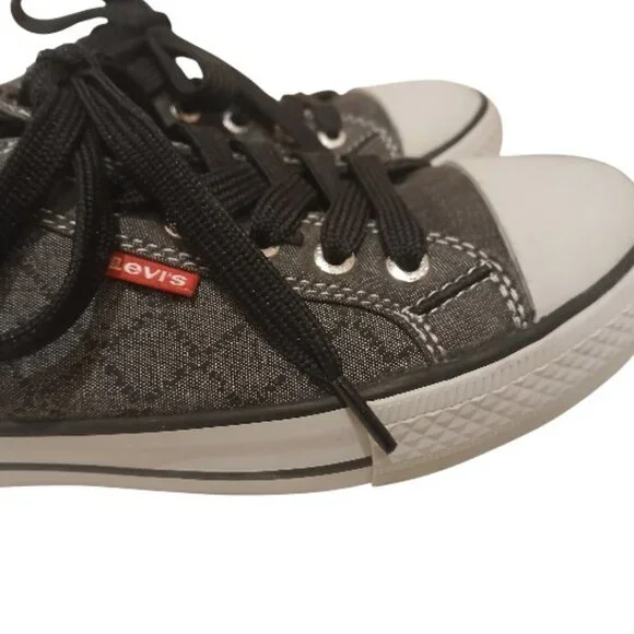 LEVI'S "Comfort" Gray & Black Canvas Sneakers Size 8 - NWOT - Picture 3 of 14